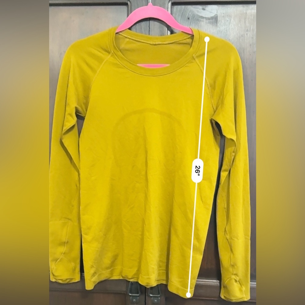 Lululemon Swiftly Tech Long Sleeve Top Women’s size 8 Pear Yellow Green - Picture 8 of 9